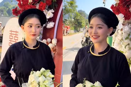 Cô dâu Cao Bằng gây xôn xao MXH vì nhan sắc xinh đẹp