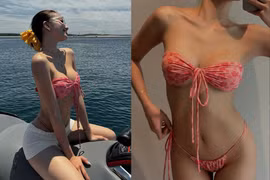 Cận cảnh body “đẹp từng centimet” của nàng dâu hào môn khi diện bikini
