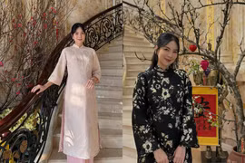 Mai Ngọc khoe ảnh Tết, chi tiết cho thấy nhà chồng cực hoành tráng