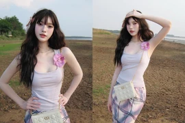 Bạn gái tiền đạo chủ lực tuyển Thái Lan khoe dáng nuột bên biển