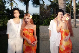 Xoài Non diện váy gợi cảm, khoe ảnh tình tứ bên Gil Lê