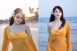 DJ Mie diện váy “lưới đánh cá” trễ nải khoe dáng gợi cảm