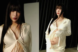 Con gái Minh Nhựa bầu 6 tháng vẫn khoe dáng gợi cảm “hết nấc“