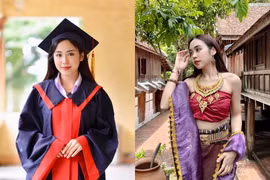 Cô gái Lào nói tiếng Việt "như máy" rạng ngời ngày tốt nghiệp