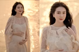 MC Mai Ngọc khoe sắc rạng ngời tháng cuối thai kỳ