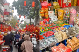 Hòa mình vào không khí sắm Tết nhộn nhịp ở phố cổ Hà Nội