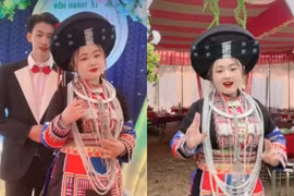 Phúng Phính Hà Giang cưới rình rang, không quên nhảy lắc hông bắt trend