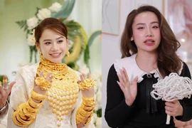 “Cô dâu 1000 cây vàng” gây xôn xao với bó hoa cưới ngọc trai