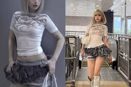 Xoài Non lạ lẫm với tóc bạch kim, diện váy siêu ngắn khoe dáng
