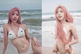 Chị đẹp Trang Pháp thả dáng “cực gắt” với bikini hai mảnh nhỏ xíu
