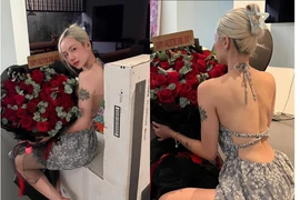 “Vợ quốc dân” Phương Ly khoe lưng trần gợi cảm trong ảnh khoe quà