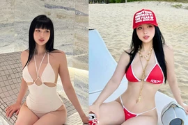 Đệ nhất hot girl Hà Thành chăm chỉ diện bikini khoe dáng tuổi U40