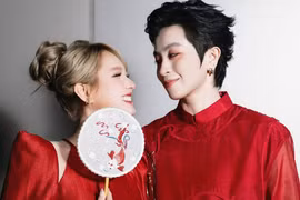 Xoài Non tung loạt ảnh tình bể bình với Gil Lê trên thảm đỏ