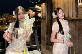 Bạn gái HIEUTHUHAI diện sườn xám, hóa mỹ nhân Hong Kong