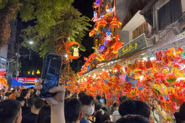 Hàng Mã đông nghẹt, 1 mét vuông 20 người chụp ảnh