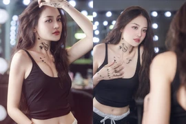 Hot teen phim sitcom đời đầu khoe hình vẽ lạ trên cơ thể