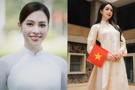 Dàn Hoa - Á hậu Việt diện áo dài mừng Đại lễ 30/4