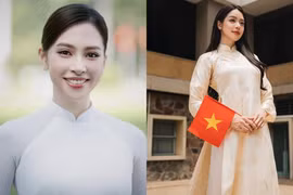 Dàn Hoa - Á hậu Việt diện áo dài mừng Đại lễ 30/4