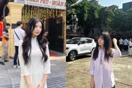 Nữ sinh THPT duyên dáng trong ngày khai giảng năm học