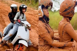 Tin tưởng tay lái của bạn, cô gái nhận cái kết ngập bùn