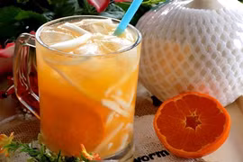 Trà cam dừa thức uống ngon tuyệt giải nhiệt ngày nóng