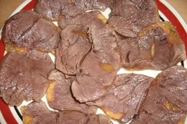 Thịt bắp bò ngâm nước mắm ớt tiêu xanh