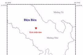Động đất ở Điện Biên 4,7 độ Richter 