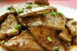 Thơm bùi đưa cơm món gan lợn xào cay