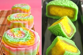 Cách làm bánh trung thu 7 màu cầu vồng