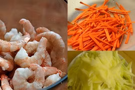 Nộm xoài xanh tôm thịt chua chua cay cay cực ngon