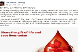 Thực hư đề xuất bắt buộc người dân hiến máu 1 lần/năm