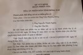 Đồng Nai: Phiên tòa xét xử vụ người dân kiện Chủ tịch UBND TP Biên Hòa tiếp tục hoãn
