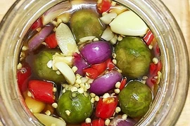 Đang mùa sấu làm ngay sấu ngâm mắm giòn ngon khó cưỡng