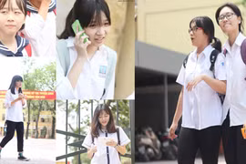 Chùm ảnh: Vẻ đẹp tinh khôi của những nữ sinh đi thi lớp 10