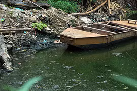 Ảnh: Những con mương "chết" tiềm ẩn sốt xuất huyết ở Hà Nội