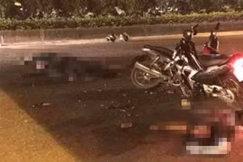 Đại úy CSCĐ bị xe máy kẹp 3 chạy ngược chiều tông tử vong