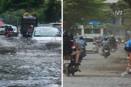 Khu nhà giàu ở Sài Gòn nắng bụi mù ô nhiễm, mưa xuống đường ngập như sông