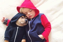 Khoảnh khắc dễ thương của con Jessica Shyba bên cún cưng