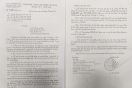 Văn bản của UBND tỉnh.