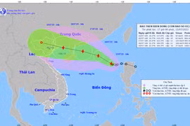 Bão số 1 đang di chuyển rất nhanh, gió giật đến cấp 15
