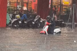 Đà Nẵng: Mưa trắng trời, nhiều đoạn đường ngập sâu, học sinh nghỉ học