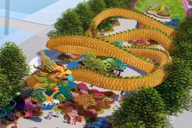 Làm thế nào để chụp hình rồng bay như thật trên Đường hoa Nguyễn Huệ?