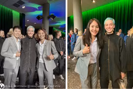  Cầu thủ tuyển Việt Nam thích thú chụp ảnh cùng Huyền thoại ĐT Mỹ 