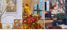 Căn hộ với chủ đề hương sắc xuân, không gian tràn ngập sắc màu