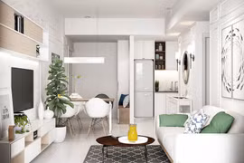 Cải tạo căn hộ 56m2 thoáng đãng cho gia đình trẻ