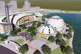 Toàn cảnh công trường dự án xây mới Cung Thiếu nhi Hà Nội