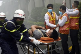 Hà Nội diễn tập PCCC tại khách sạn phục vụ SEA Games 31