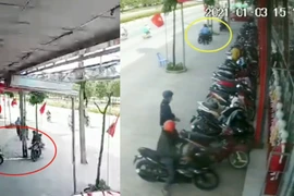 Video: 6 người dàn cảnh trộm xe máy khiến bảo vệ quay cuồng