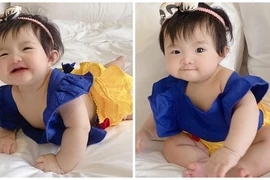 Con gái Đông Nhi hóa nàng Bạch Tuyết nhí ai nhìn cũng mê