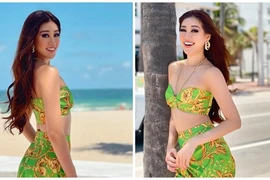Top 21 Miss Universe 2020 Khánh Vân khoe vẻ gợi cảm bên bờ biển